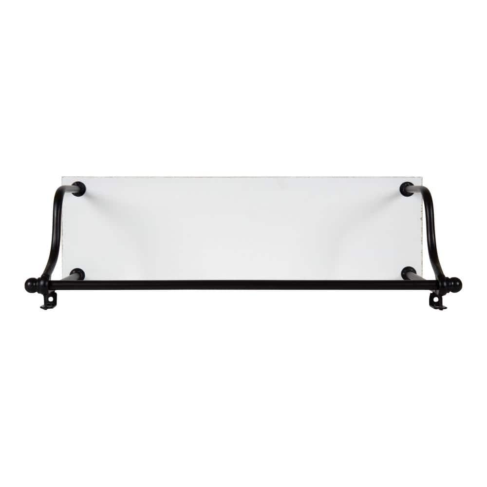Walters White Wood and Metal 3-Tier Wall Shelf