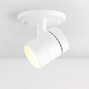 Modern LED Surface Mount Monopoint Sconce Lighting, Adjustable Flush Mount Spot Light Head, White