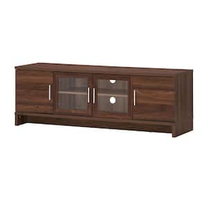 TV Stand Media Entertainment Center for TV's up to 70 in. withStorage Cabinet Walnut