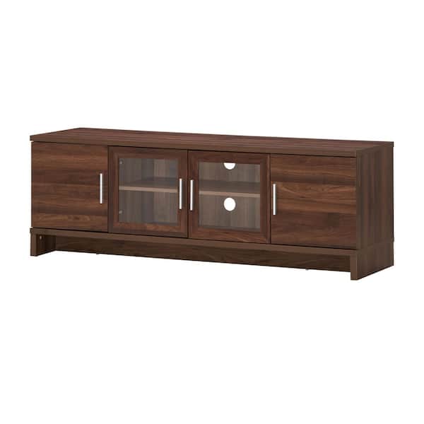 Gymax TV Stand Media Entertainment Center for TV's up to 70 in. withStorage Cabinet Walnut