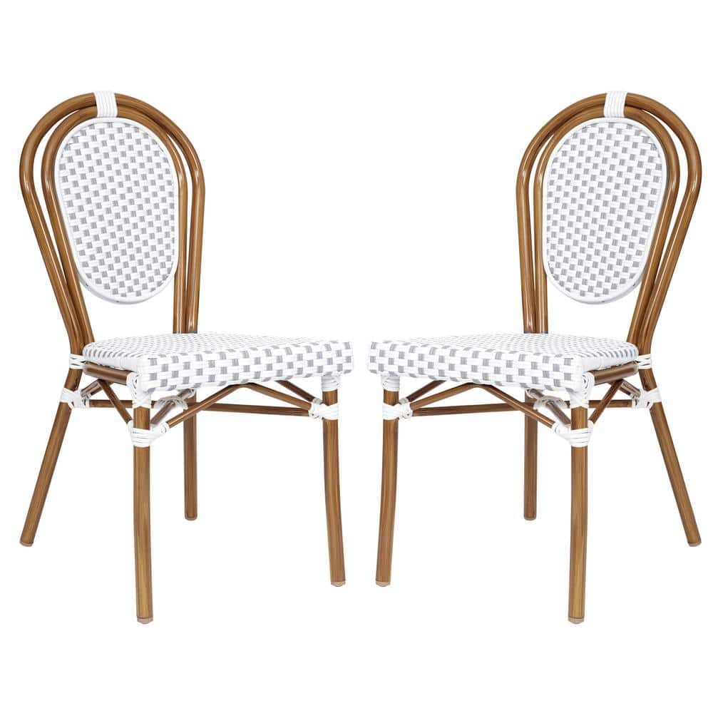Brown Aluminum Outdoor Dining Chair in Gray Set of 2 price history on PriceWatchPro