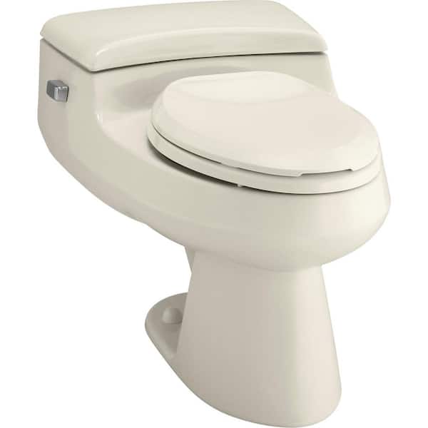 KOHLER San Raphael Comfort Height 1-piece 1 GPF Single Flush Elongated Toilet in Almond, Seat Included