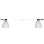 Outdoor/Indoor 10.6 ft. Plug-In Type Globe Bulb String Light with 8 White Glass Shades (4-Pack)