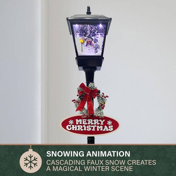 Fraser Hill Farm Let It Snow Series 71 in. Musical Street Lamp in
