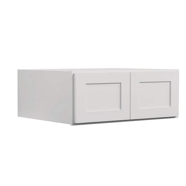 33-in W x 24-in D x 12-in H in Shaker Dove Plywood Ready to Assemble Kitchen Wall Cabinets with 2 Doors