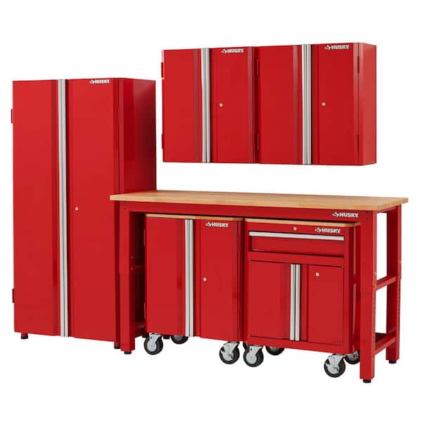 Husky 6-Piece Ready-to-Assemble Steel Garage Storage System in Red