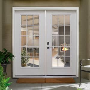 Element Series Retrofit Prehung White Primed Steel Patio Door