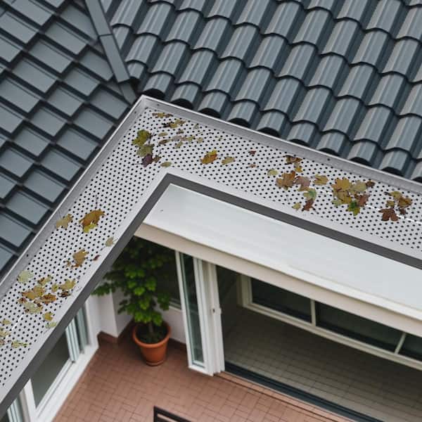 Gutter Guard, 6 in. Width, Aluminum Leaf Filter, 52-PCS 208 ft. Total Length, 0.157 in. Hole Diameter and 0.02 in. Thick
