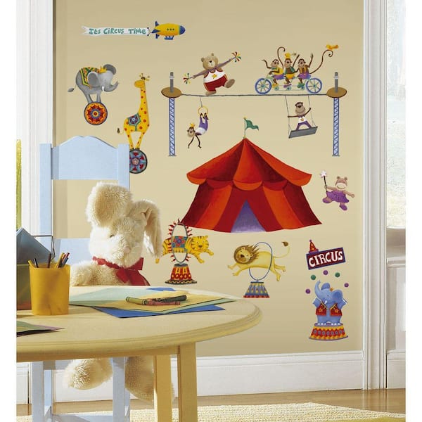 RoomMates 5 in. x 11.5 in. Big Top Circus Peel and Stick Wall Decal