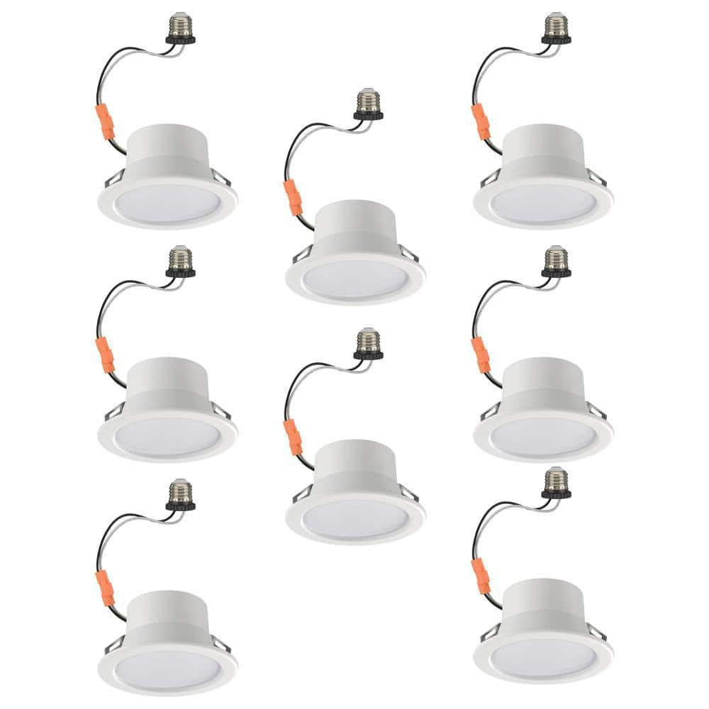 4 in. SMART Integrated LED Recessed Light Trim Wireless Powered by Hubspace