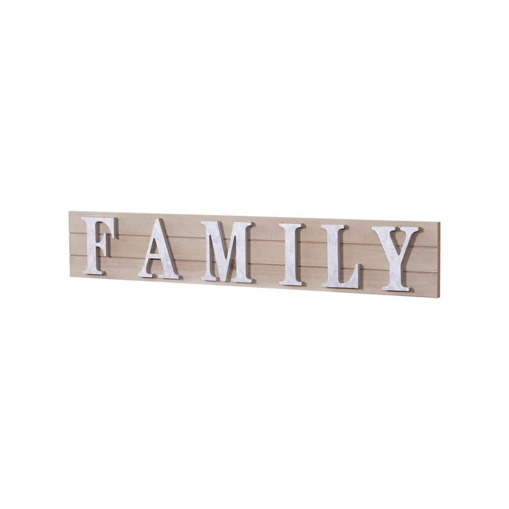 Modern Farmhouse FAMILY Wood and Metal Decorative Sign
