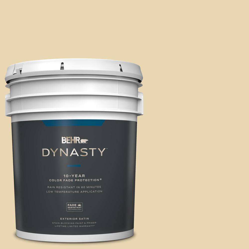 BEHR DYNASTY 5 gal. #ICC-93 Champagne Gold Satin Enamel Exterior Stain ...