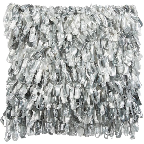 Mina Victory Lifestyles Gray 20 in. x 20 in. Throw Pillow