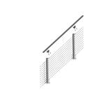 CityPost 24 ft. Stair Cable Railing in Bronze CP-24-BR-S - The Home Depot