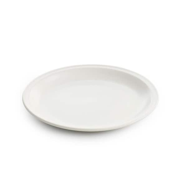 Nicole Home Collection Everyday Dinnerware Foam Plate White 9