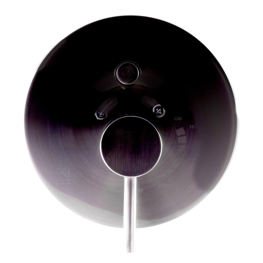 Brushed Nickel Round Pressure Balanced Shower Mixer with Lever Handle