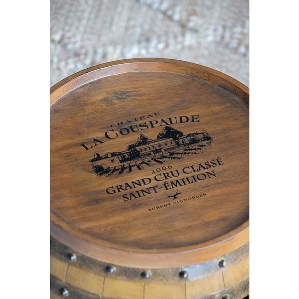 A & B Home Barrel Dum Accent Table - 20.5 in. x 20.5 in. x 24 in.