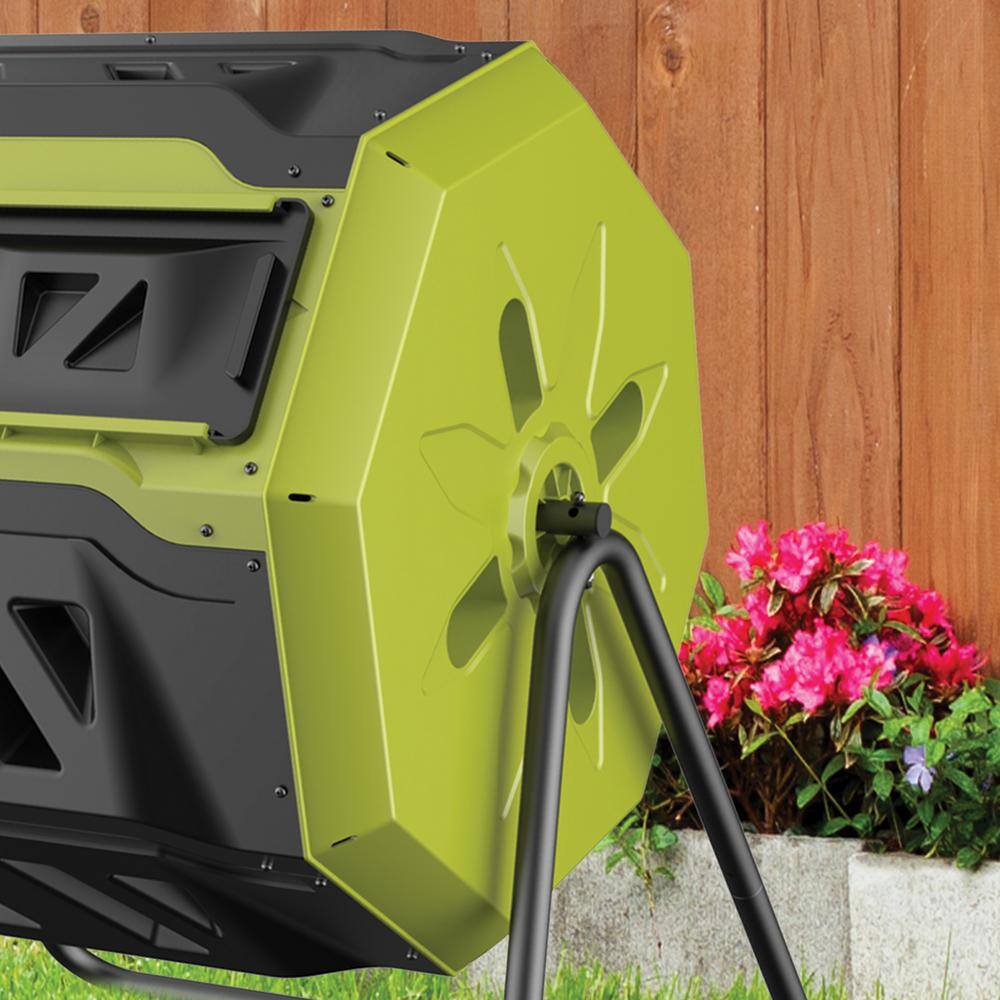 42 Gallon Green and Black Outdoor Tumbling Composter