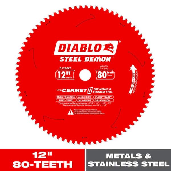 12in. x 80-Teeth Steel Demon Cermet II Saw Blade for Medium Metal