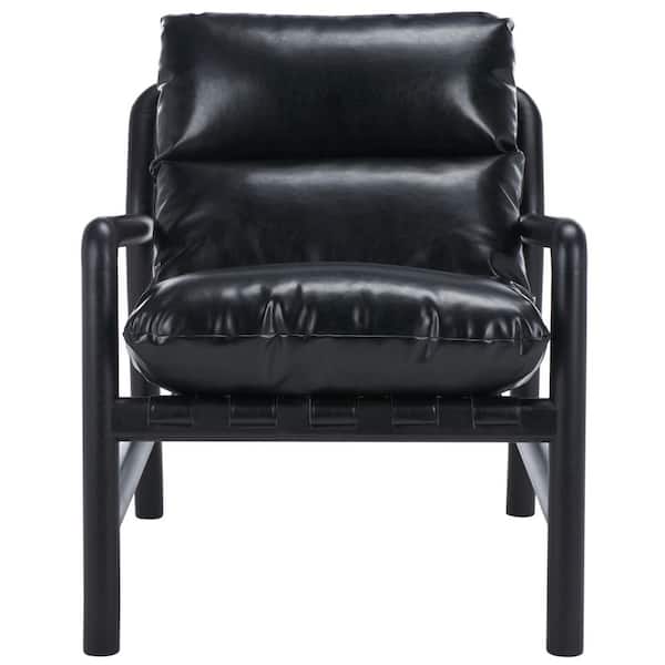 Claxon Black PU Arm Chair