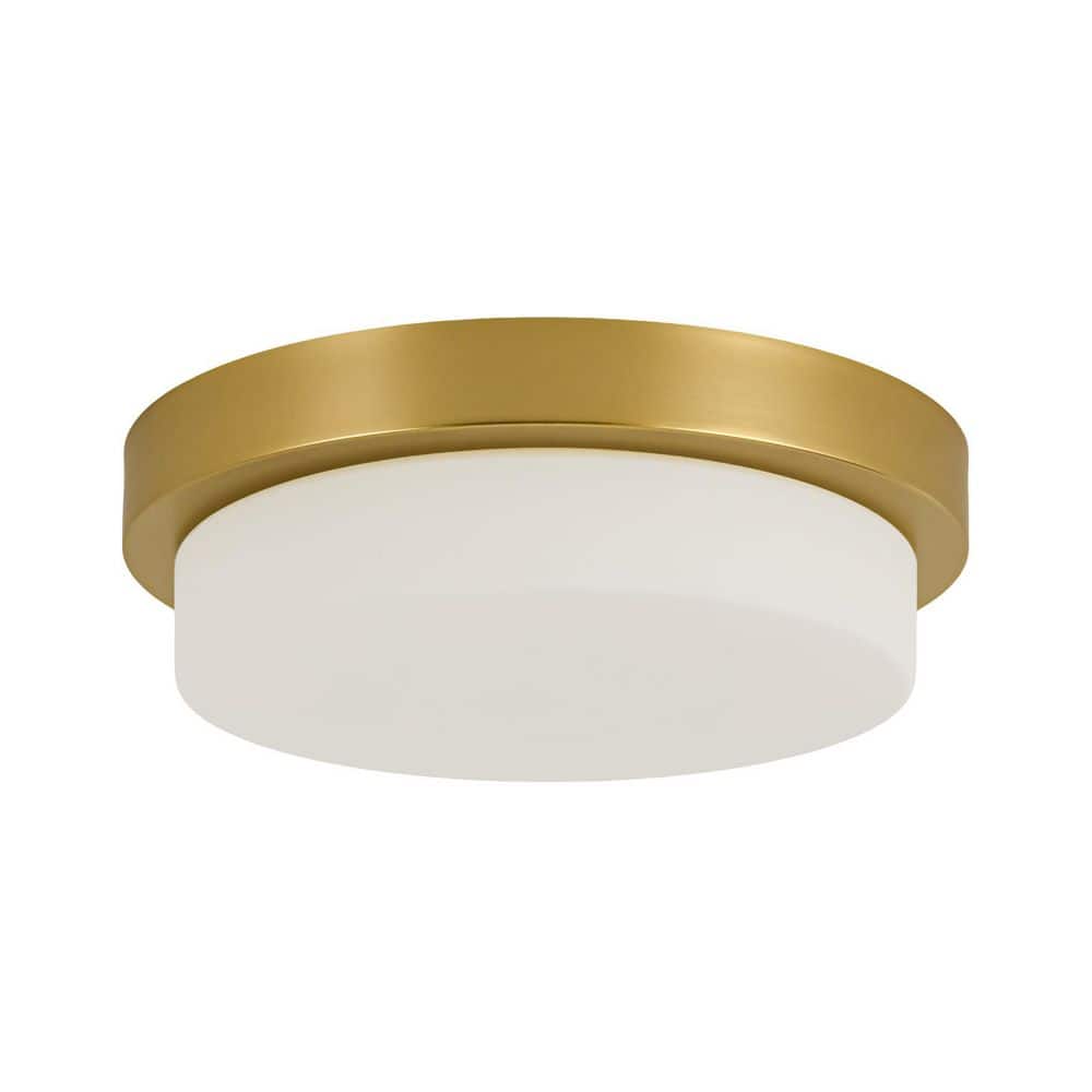 Lumin 1-Light 11.8-in W Painted Gold Flush Mount with Opal Glass and Selectable CCT for Hallway and Bedroom price history on PriceWatchPro