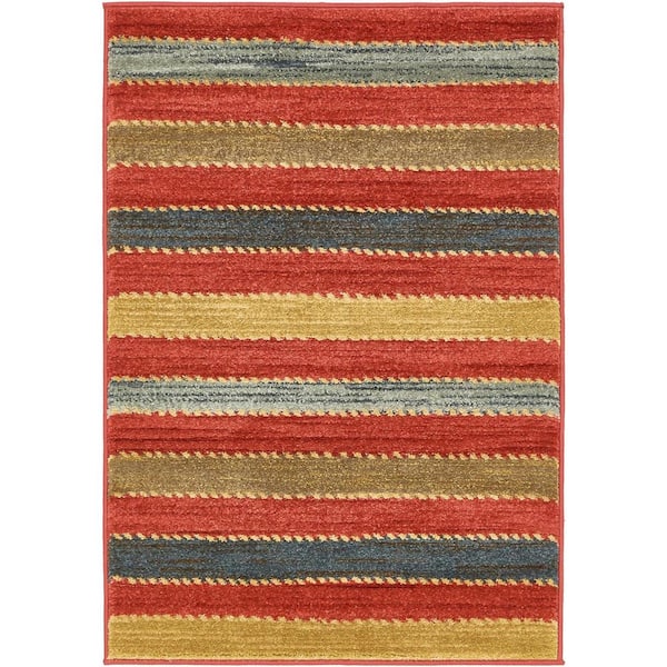 Unique Loom Fars Monterey Red 2' 2 x 3' 0 Area Rug