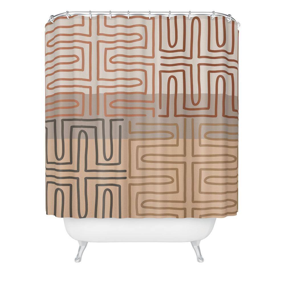 Deny Designs 71 in. x 74 in. Iveta Abolina Bouvier Cream Shower Curtain