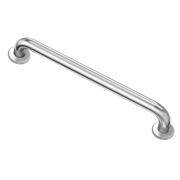 QuivaraView 24 in. L x 1.26. D Concealed Screw Grab Bar in Stainless Steel in Color Brushed Nichel