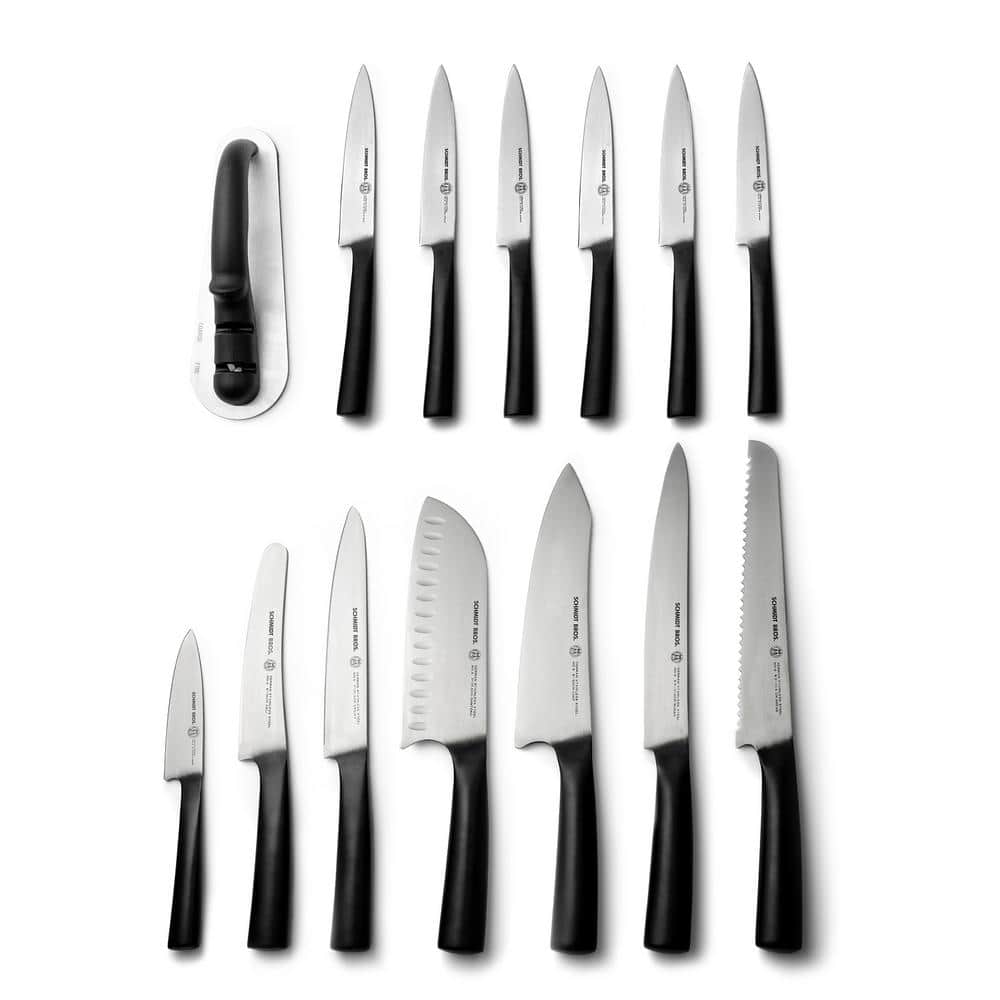 Schmidt Brothers 15-Piece Carbon Steel Knife Block Set