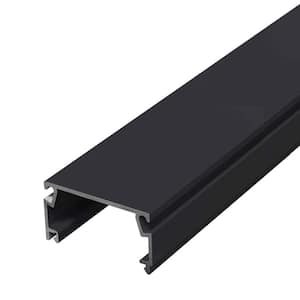 1 in. x 2 in. x 8 ft. Black Fast Track Channel