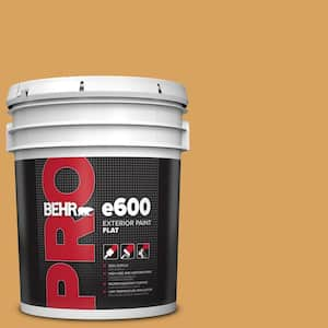 5 gal. #MQ4-10 Amber Brew Flat Exterior Paint