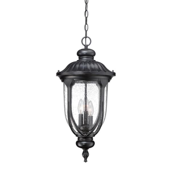 Acclaim Lighting Laurens 3-Light Matte Black Outdoor Hanging Lantern