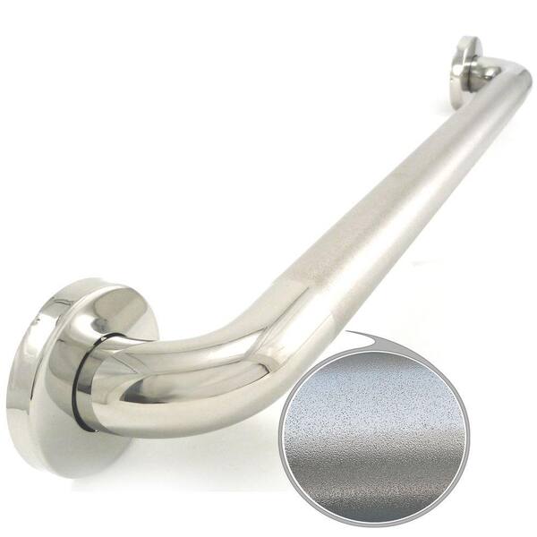 WingIts Premium Series 48 in. x 1.5 in. Grab Bar in Polished Peened Stainless Steel (51 in. Overall Length)