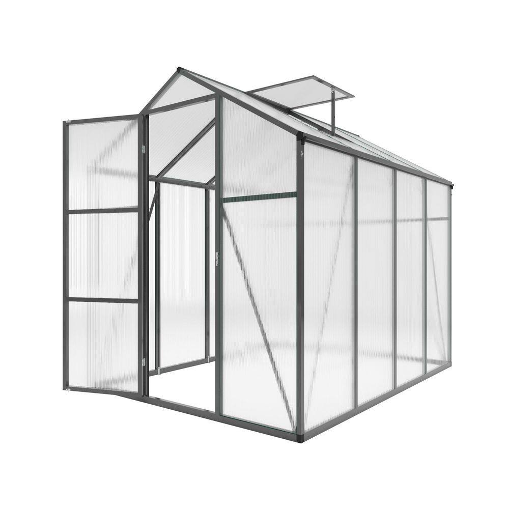 72.83 in. W x 97 in. D x 86.42 in. H Outdoor Walk-in Greenhouse with Adjustable Vent, Lockable Door price history on PriceWatchPro
