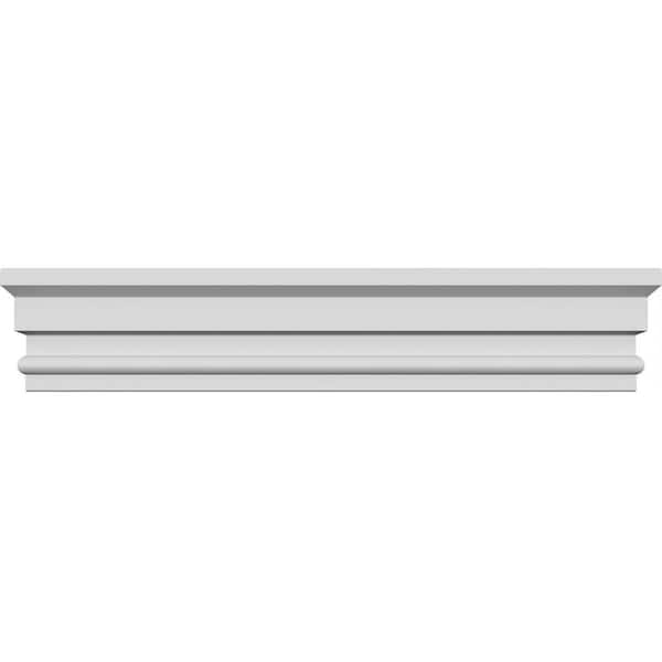 Ekena Millwork 1 in. x 62 in. x 5-1/2 in. Polyurethane Panel Crosshead Moulding