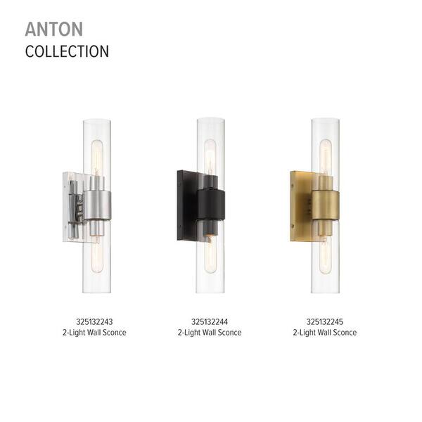 Designers Fountain - Anton 4.5 in. 2-Light Chrome Transitional Wall Sconce with Clear Glass Shades