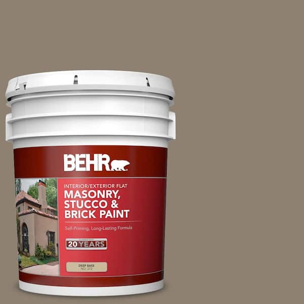 BEHR 5 gal. #MS-53 Woodstock Green Flat Interior/Exterior Masonry, Stucco and Brick Paint