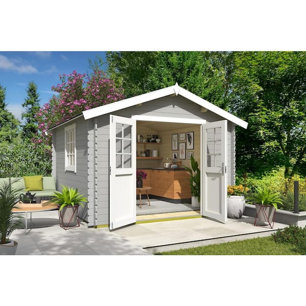 Magog 11 ft. W x 12 ft. D Solid Wood Garden Shed with 1 Double Door and 1 Window (134.3 sq. ft. )