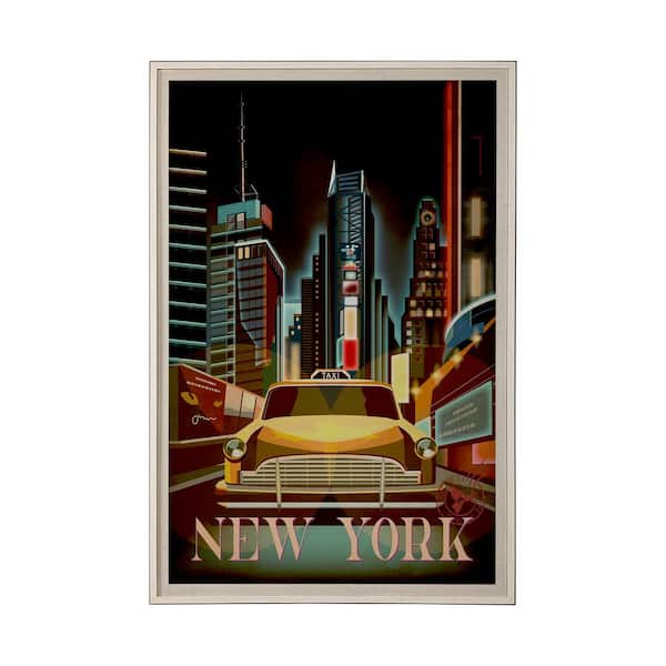 New York Go Series Brown Framed Wall Art 61.5 in. x 41.5 in.