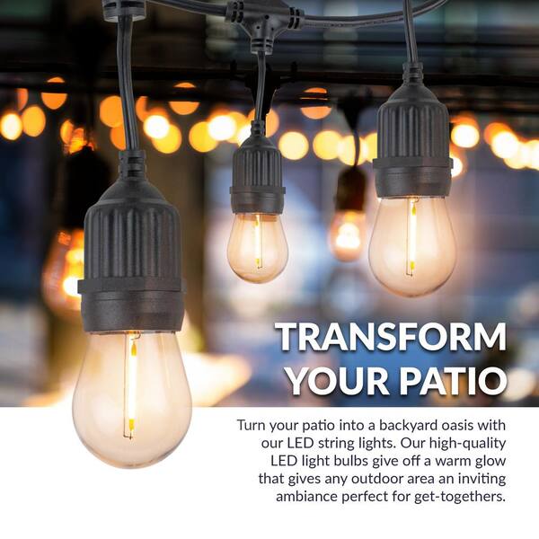 Aurio Lighting Outdoor Indoor 48 Ft, Outdoor Porch Light Bulbs Home Depot