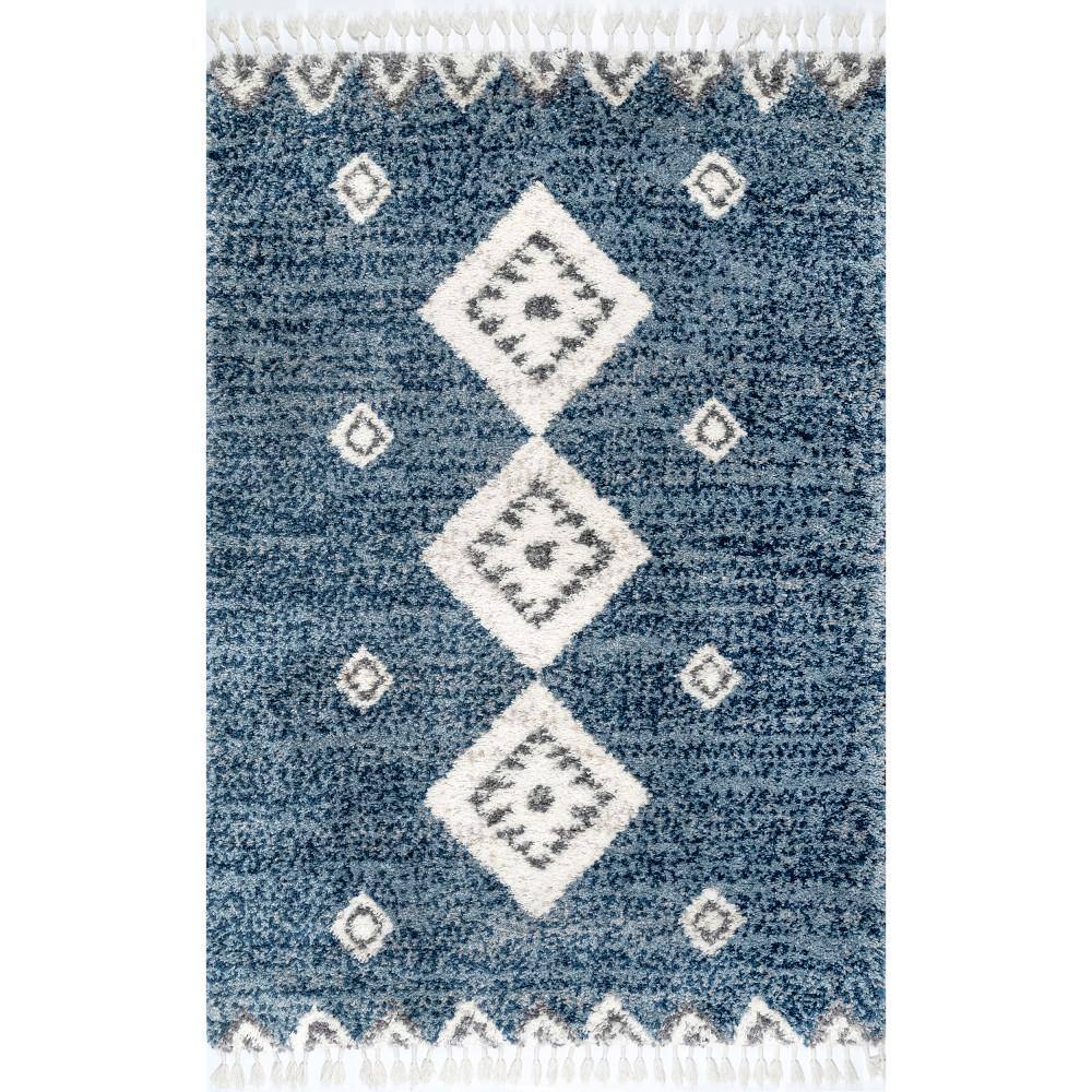 nuLOOM Transitional Regina Shag Blue 10 ft. x 14 ft. Area Rug KKEL01A
