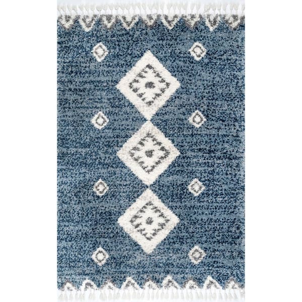 nuLOOM Transitional Regina Shag Blue 12 ft. x 15 ft. Area Rug