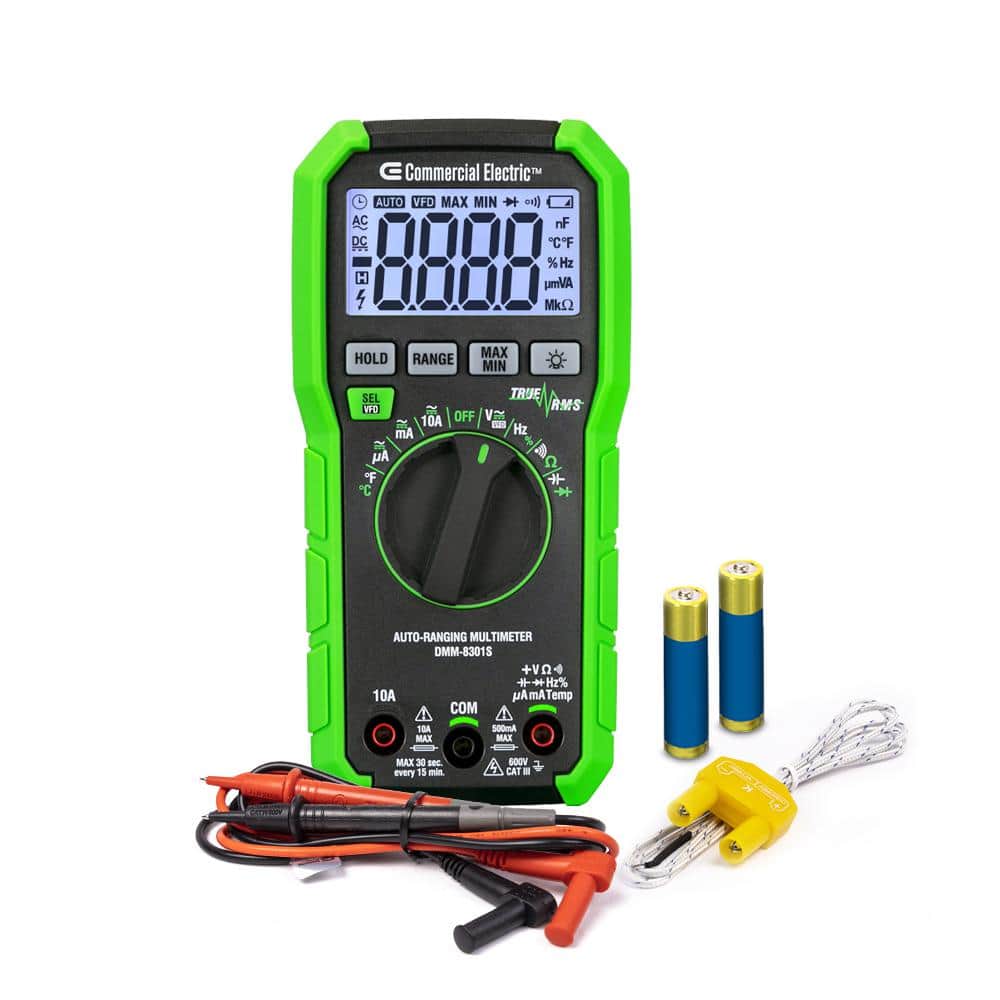Commercial Electric 600Volt True RMS AutoRanging Digital Multimeter