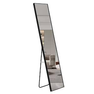 23 in. W x 65 in. H Rectangle Full-Length Black Floor Mirror