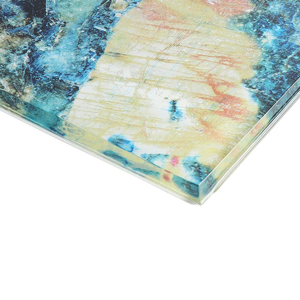 Astral Blue Polished Glass Rectangular Wall Tile