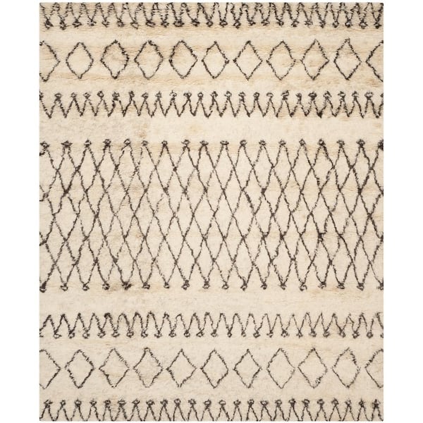 Casablanca 11 ft. x 15 ft. Ivory/Dark Brown Tribal Geometric Area Rug
