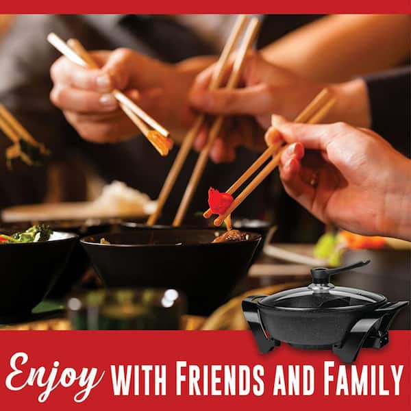 SPT Shabu-Shabu 3 Qt. Stainless Steel Electric Multi-Cooker with Stainless  Steel Pot SS-301 - The Home Depot
