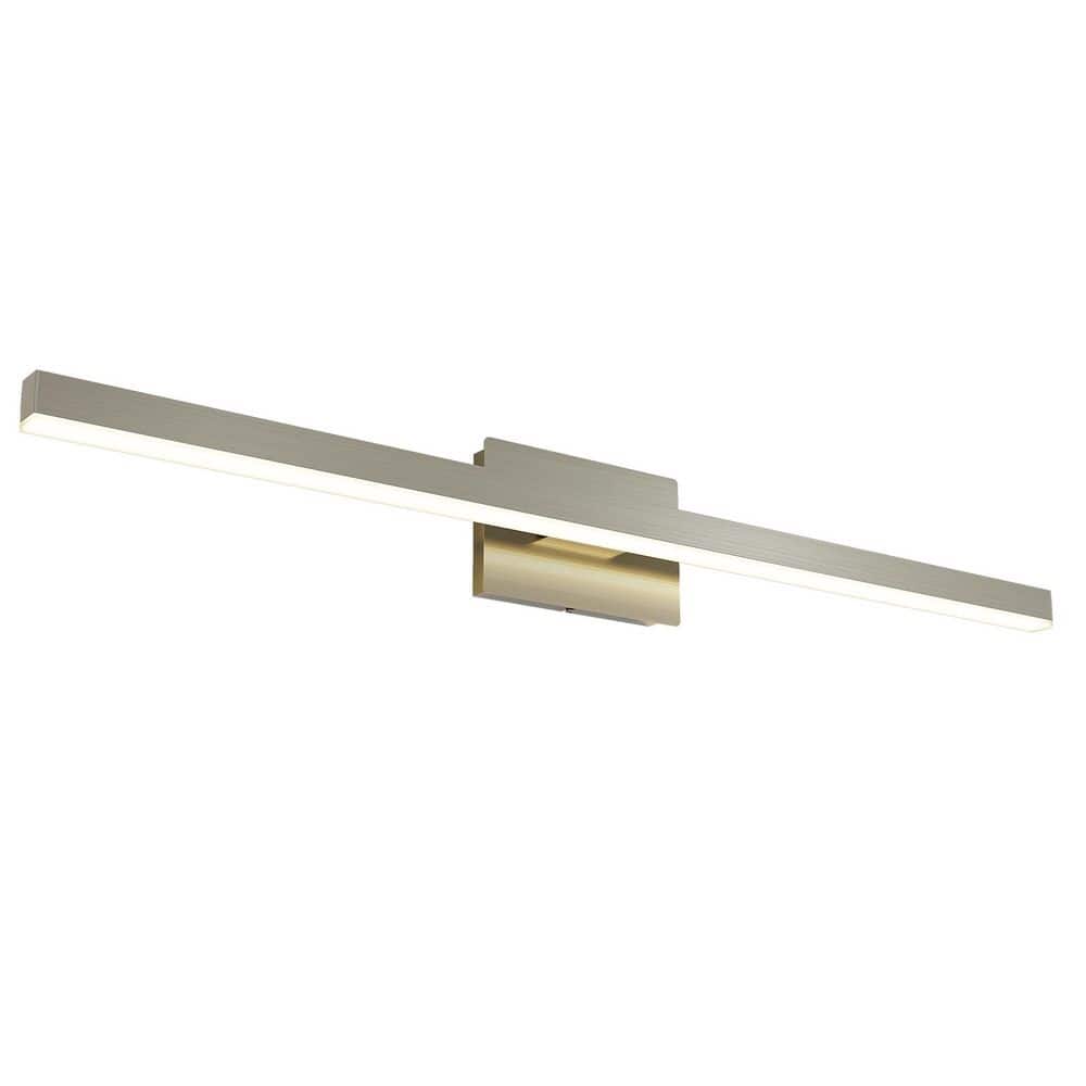 39.4 in. 1-Light Nickel Dimmable and 5-CCT LED Vanity Light Bar for Bathroom Wall Light Above Mirror price history on PriceWatchPro