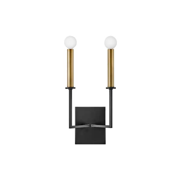 LARK Lazlo 2-Light Black Sconce