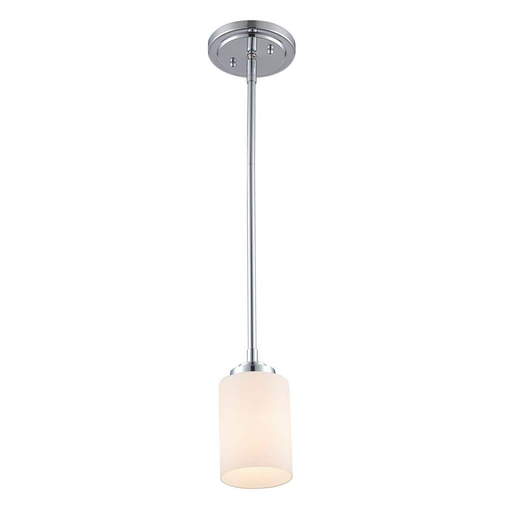 Mod Pod Mini Pendant Light in Polished Chrome with Frosted Glass Shade